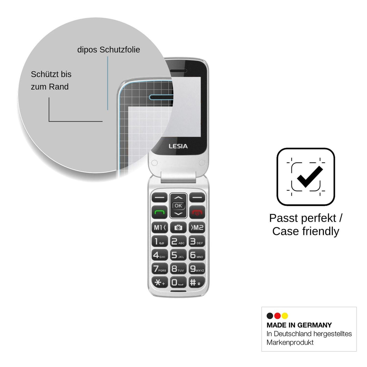 2x Screen Protector for LESIA F1 matte Flexible Glass 9H dipos