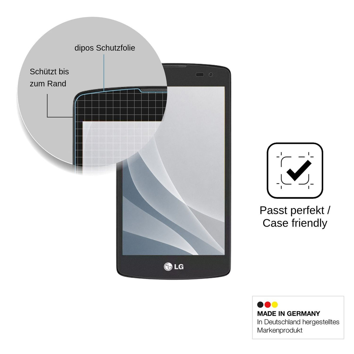 2x Screen Protector for LG Prime Plus H522F matte Flexible Glass 9H dipos
