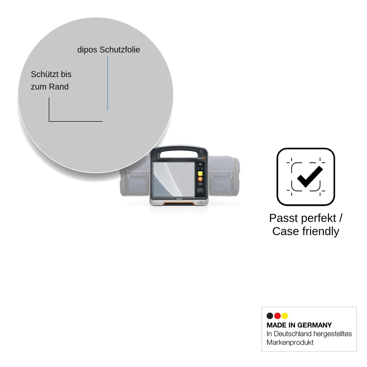 2x Screen Protector for Mindray Beneheart DX matte Flexible Glass 9H dipos