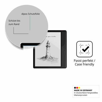 Schutzglasfolie mit optimaler Passform, zur Verwendung mit Hüllen geeignet
