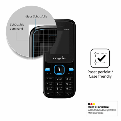 Schutzglasfolie mit optimaler Passform, zur Verwendung mit Hüllen geeignet