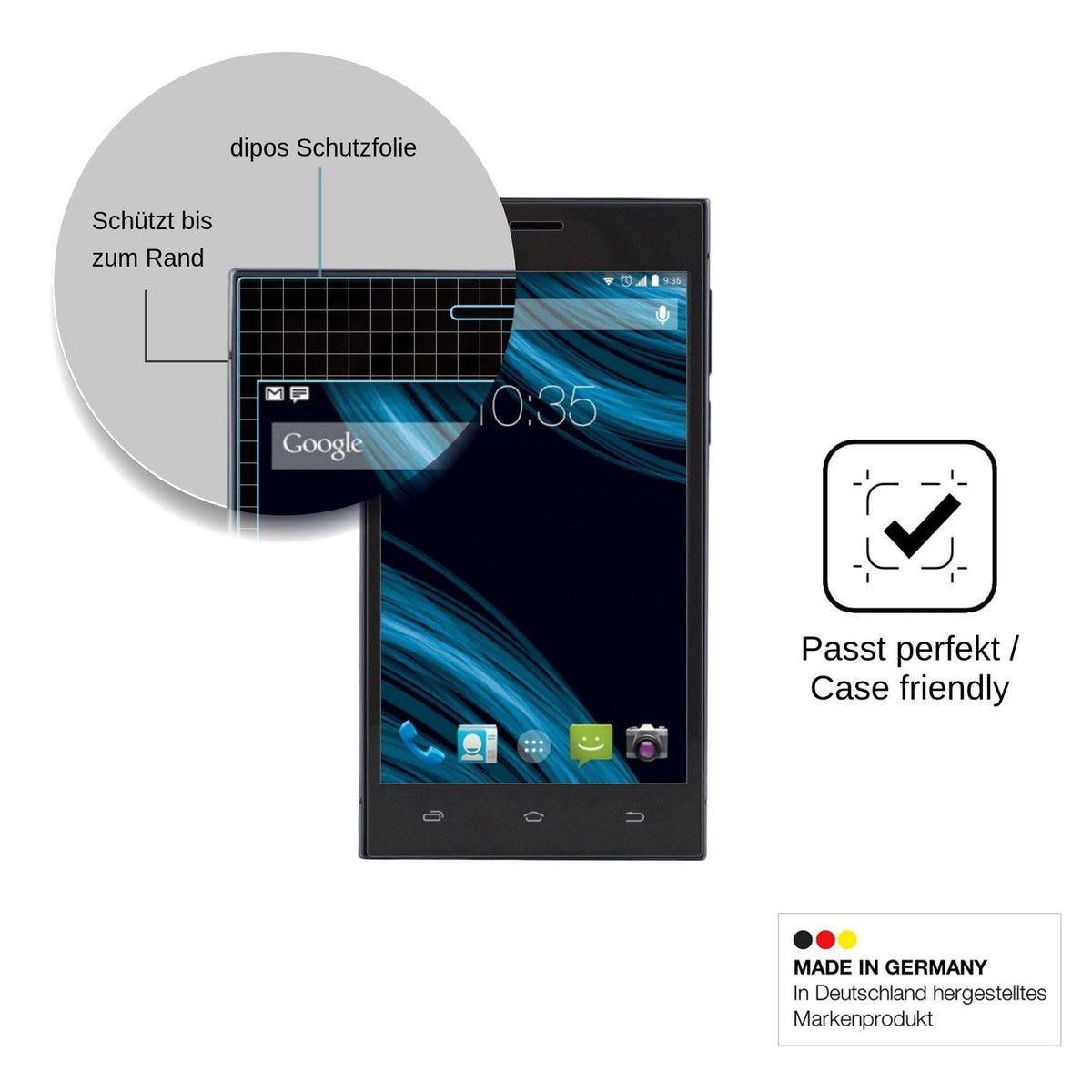 2x Screen Protector for Nomi i503 Jump matte Flexible Glass 9H dipos