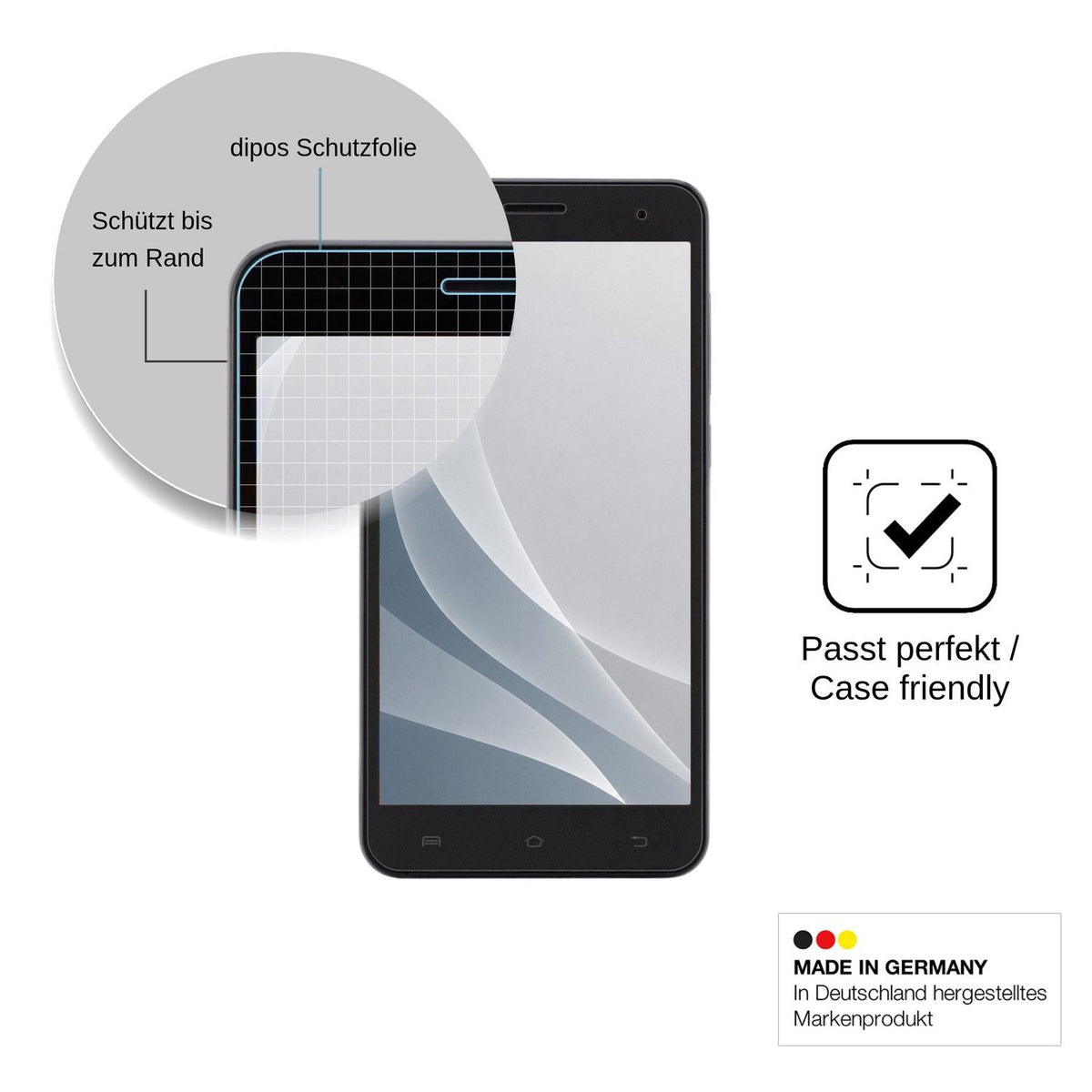 2x Screen Protector for Nomi i504 Dream matte Flexible Glass 9H dipos