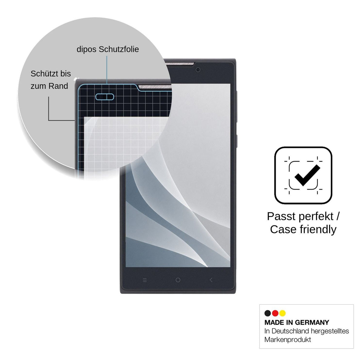 2x Screen Protector for Nomi i508 Energy matte Flexible Glass 9H dipos
