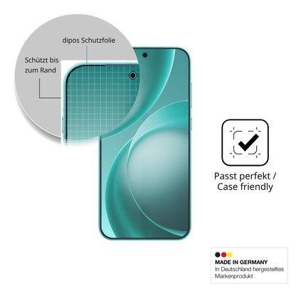 Schutzglasfolie mit optimaler Passform, zur Verwendung mit Hüllen geeignet