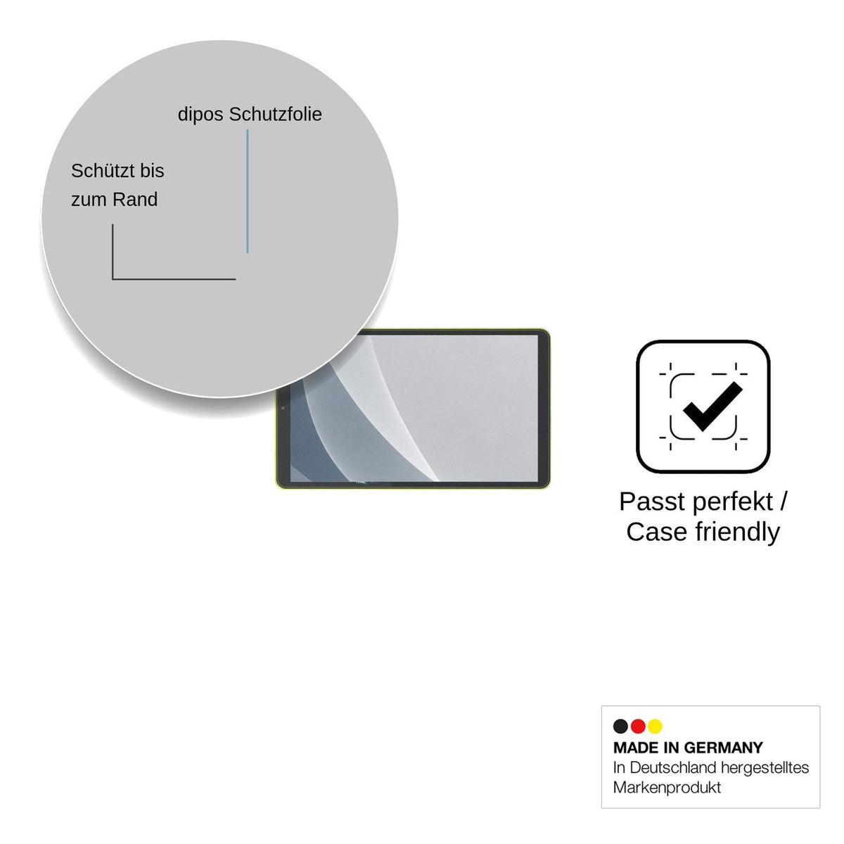 2x Screen Protector for Paitanry Tablet 8.7 matte Flexible Glass 9H dipos