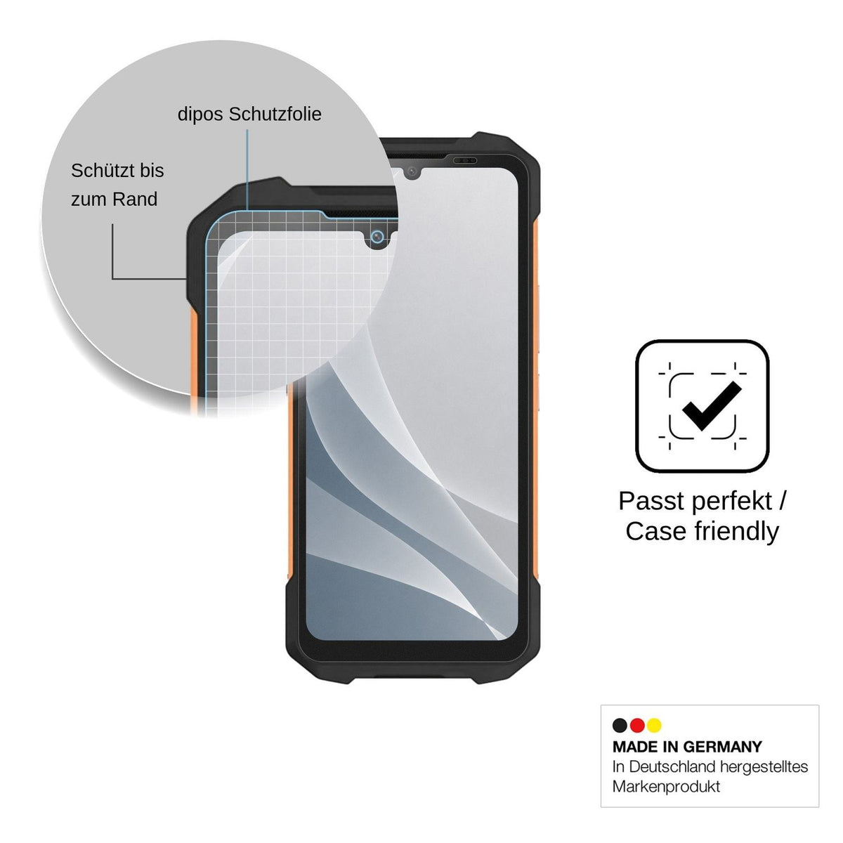 2x Screen Protector for Philips S8320 matte Flexible Glass 9H dipos