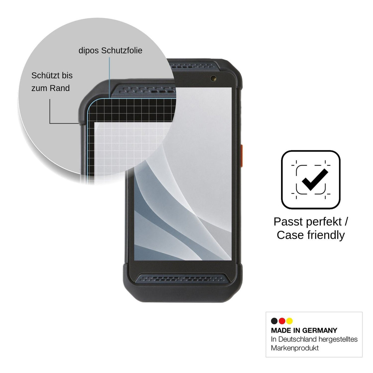 2x Screen Protector for Point Mobile PM86 matte Flexible Glass 9H dipos