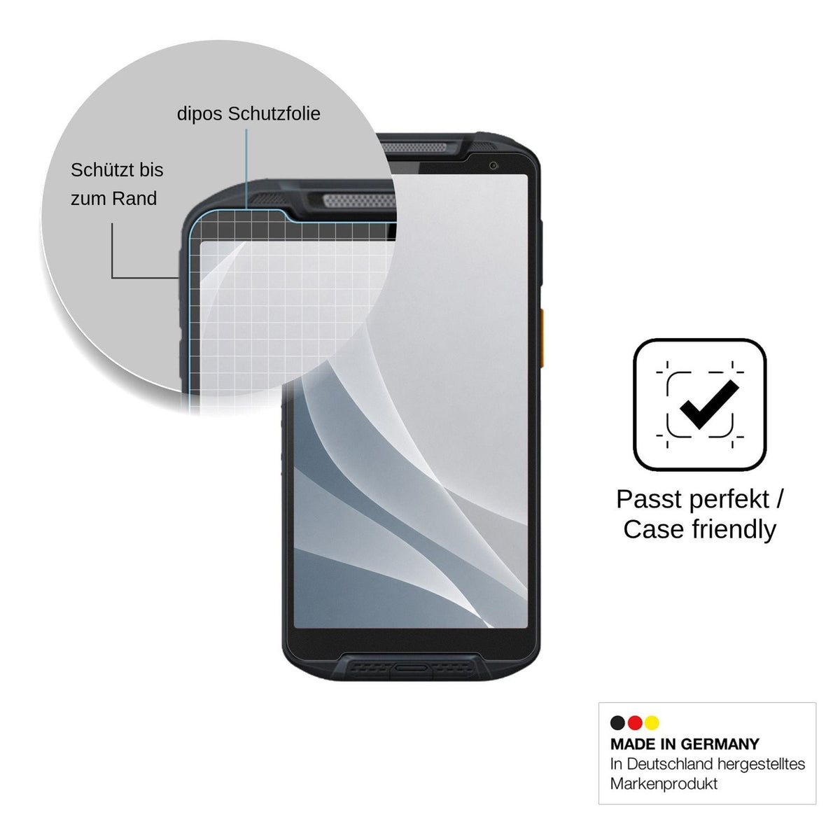 2x Screen Protector for Point Mobile PM95 matte Flexible Glass 9H dipos