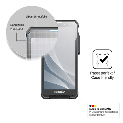 2x Screen Protector for RugGear RG880i matte Flexible Glass 9H dipos