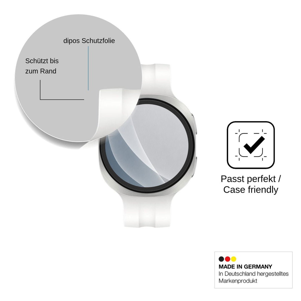 2x Screen Protector for Samsung Galaxy Watch 9 40mm matte Flexible Glass 9H dipos
