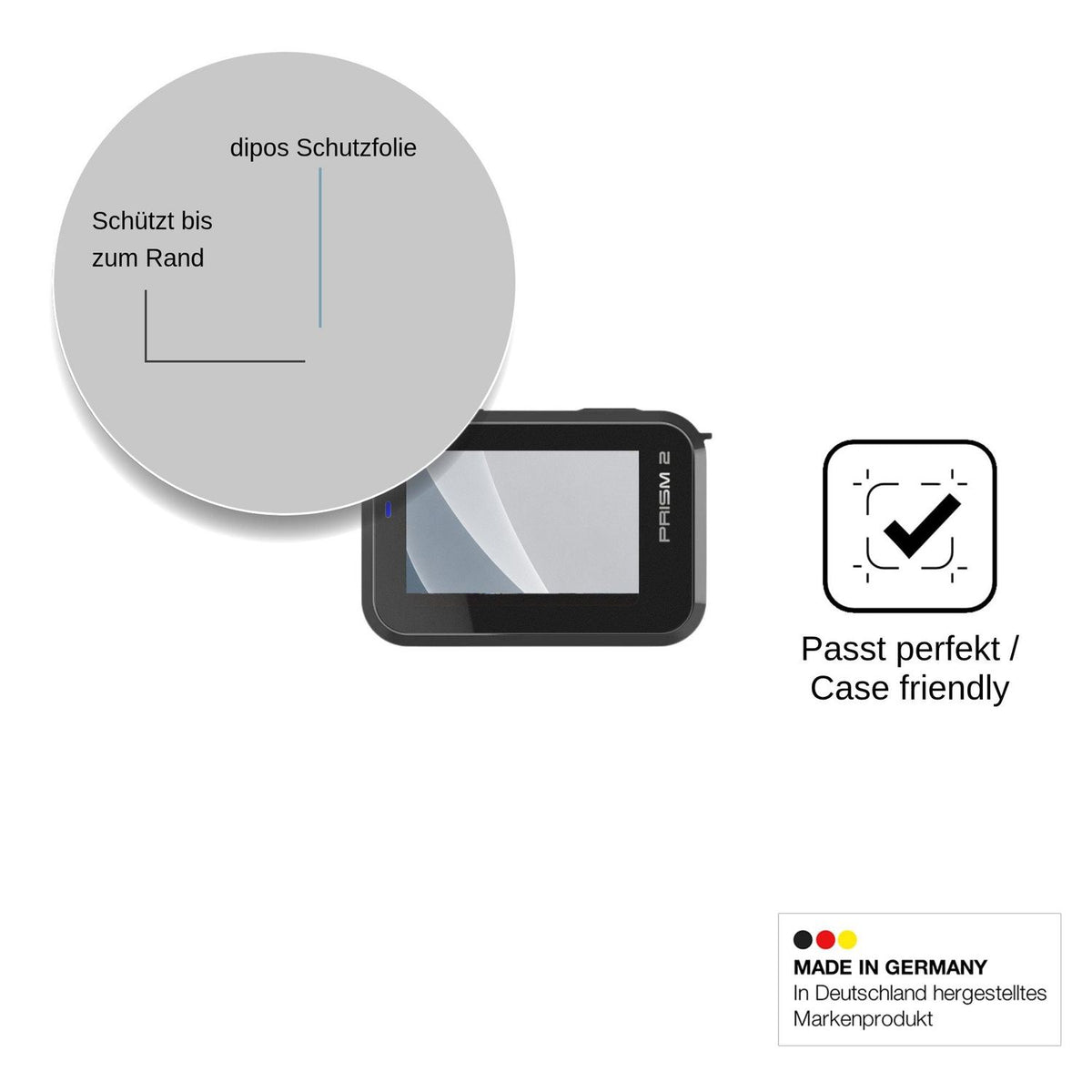 2x Screen Protector for Sena Prism 2 matte Flexible Glass 9H dipos