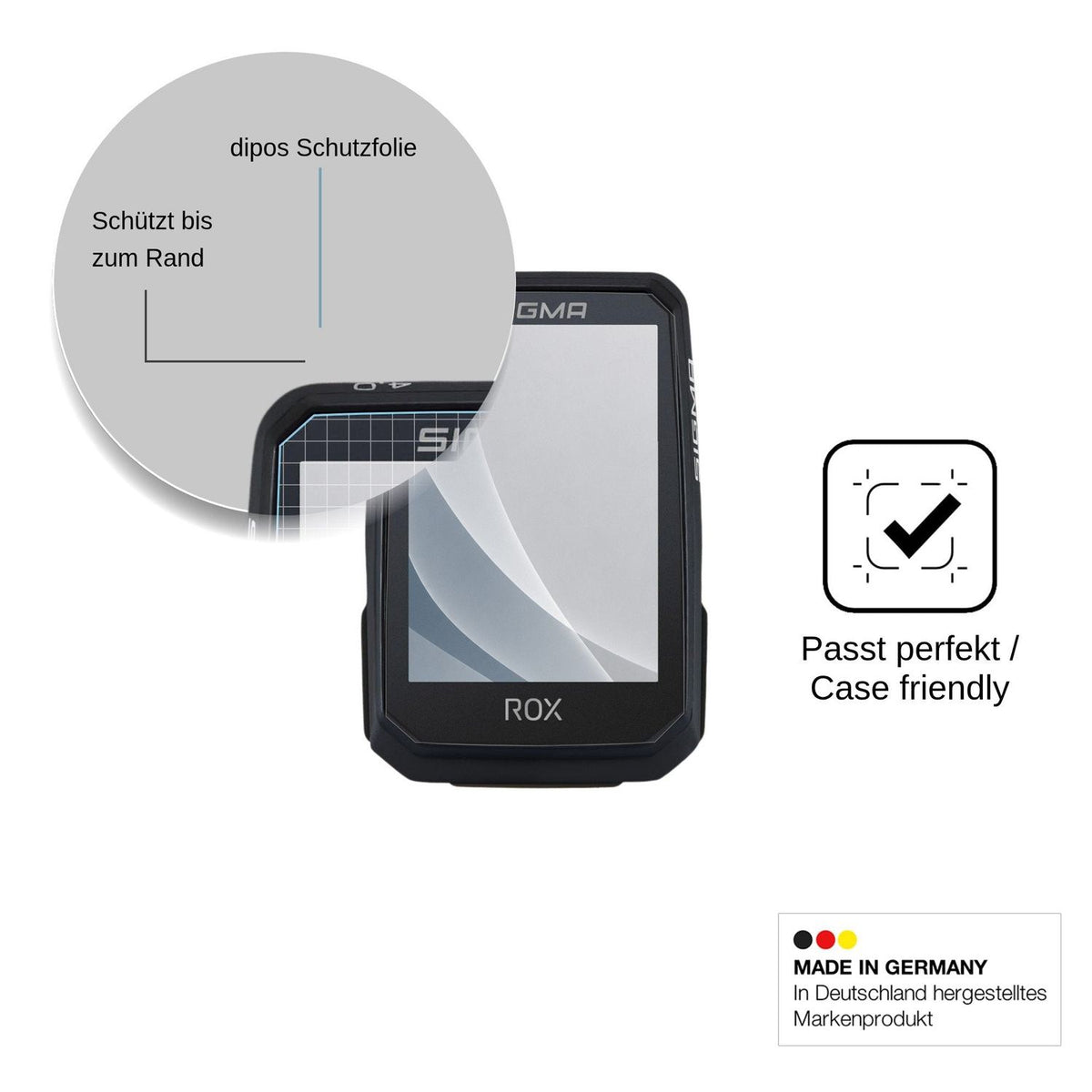 2x Screen Protector for Sigma ROX 4.0 Endurance matte Flexible Glass 9H dipos