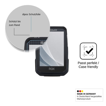 2x Screen Protector for Sigma ROX 4.0 Endurance matte Flexible Glass 9H dipos