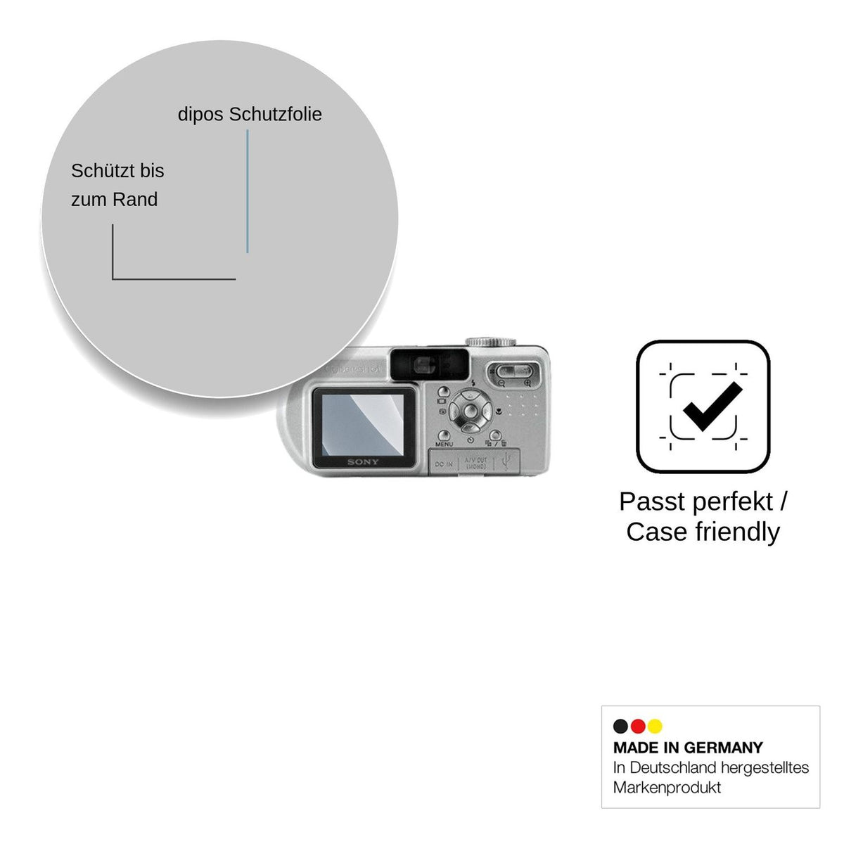 2x Screen Protector for Sony Cyber-Shot DSC-P8 matte Flexible Glass 9H dipos