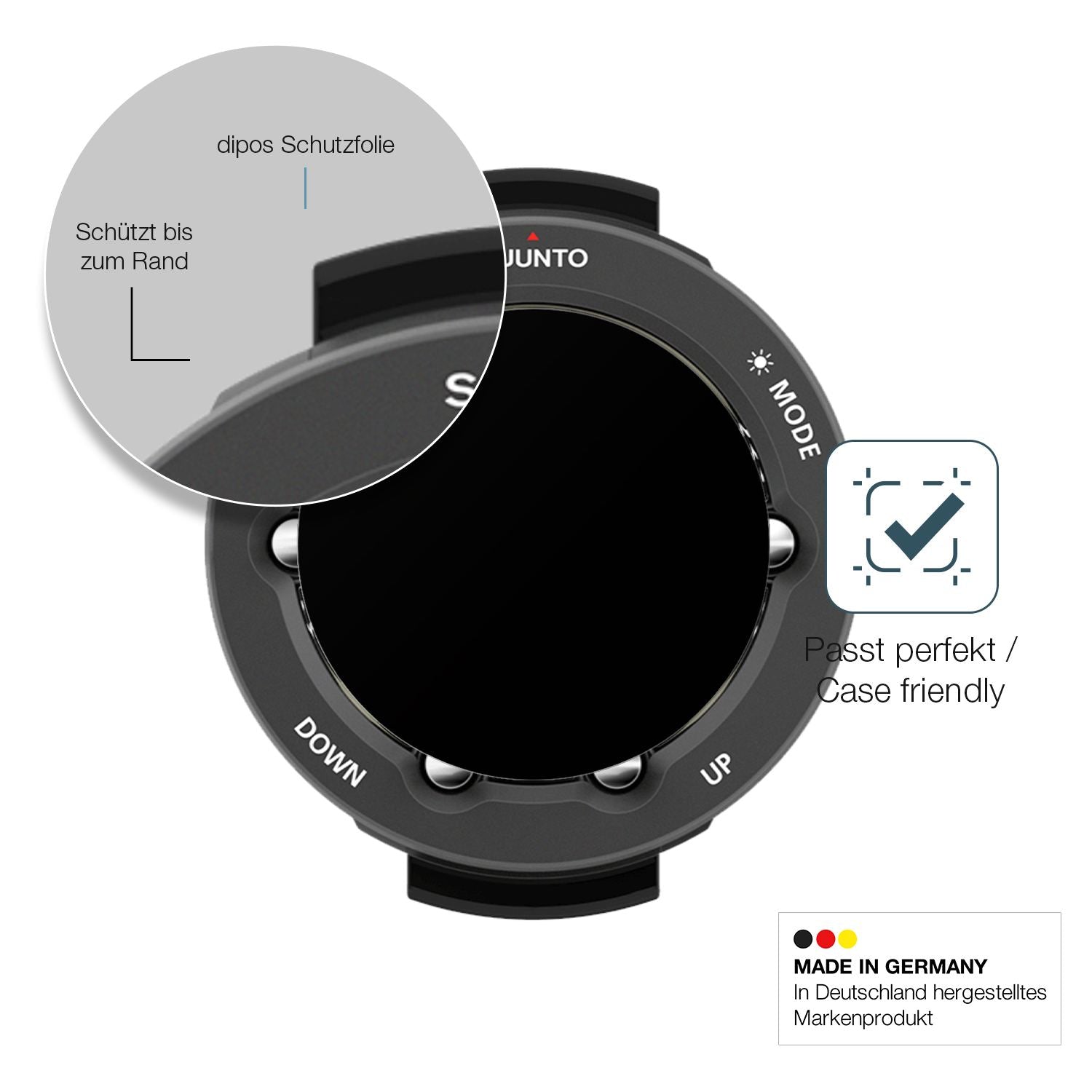 Schutzglasfolie mit optimaler Passform, zur Verwendung mit Hüllen geeignet