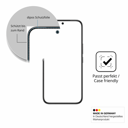 Schutzglasfolie mit optimaler Passform, zur Verwendung mit Hüllen geeignet
