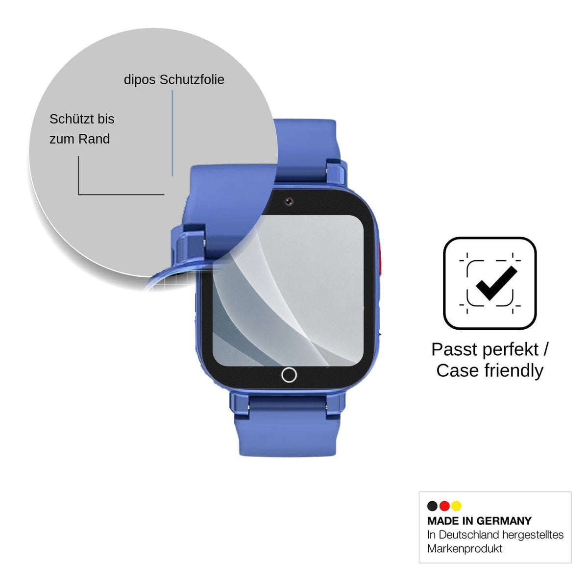 2x Screen Protector for Transformers Smartwatch Kinder 4G matte Flexible Glass 9H dipos