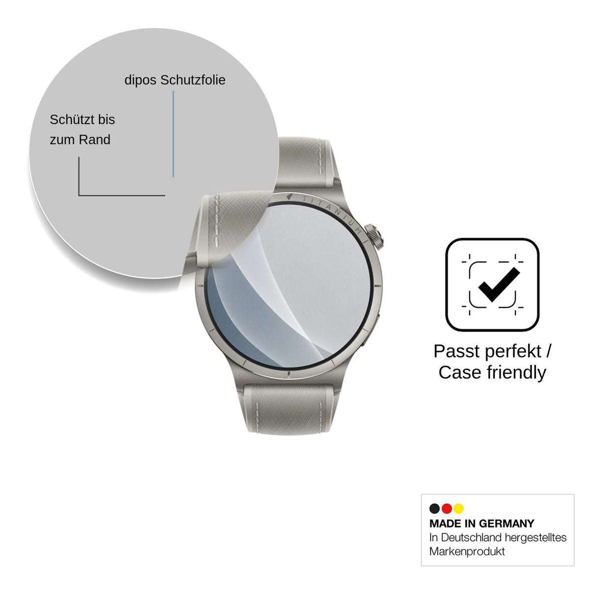 2x Screen Protector for Vivo Watch 6 matte Flexible Glass 9H dipos