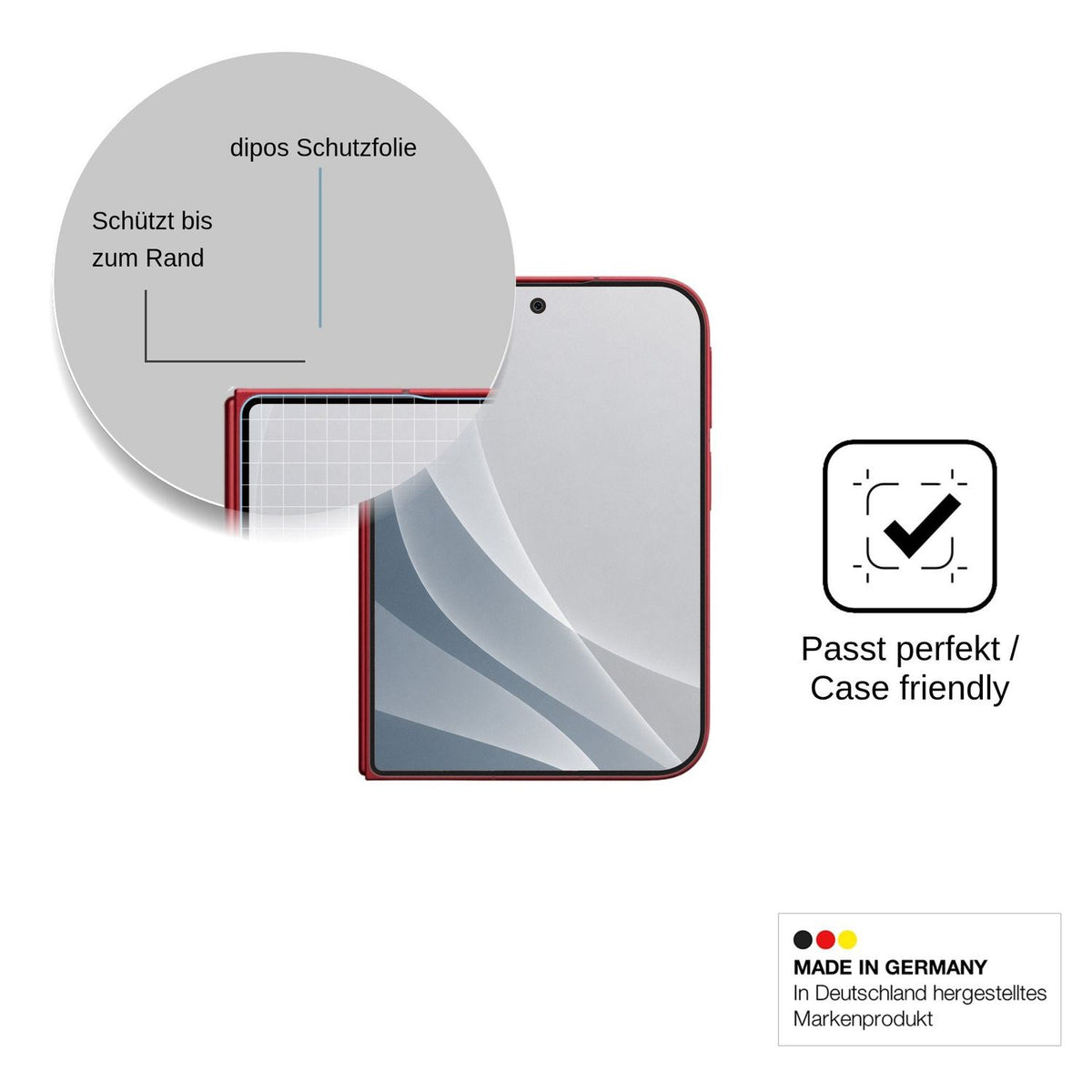 2x Screen Protector for Xiaomi 18 Fold Outside matte Flexible Glass 9H dipos
