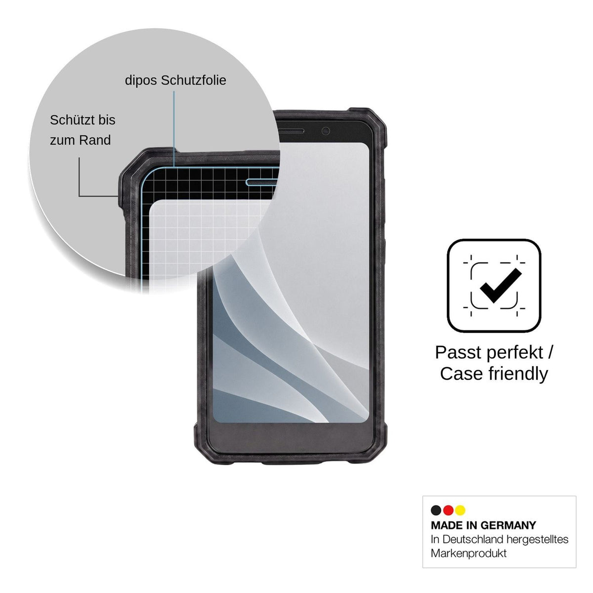 2x Screen Protector for yacdelo Rock V1 matte Flexible Glass 9H dipos