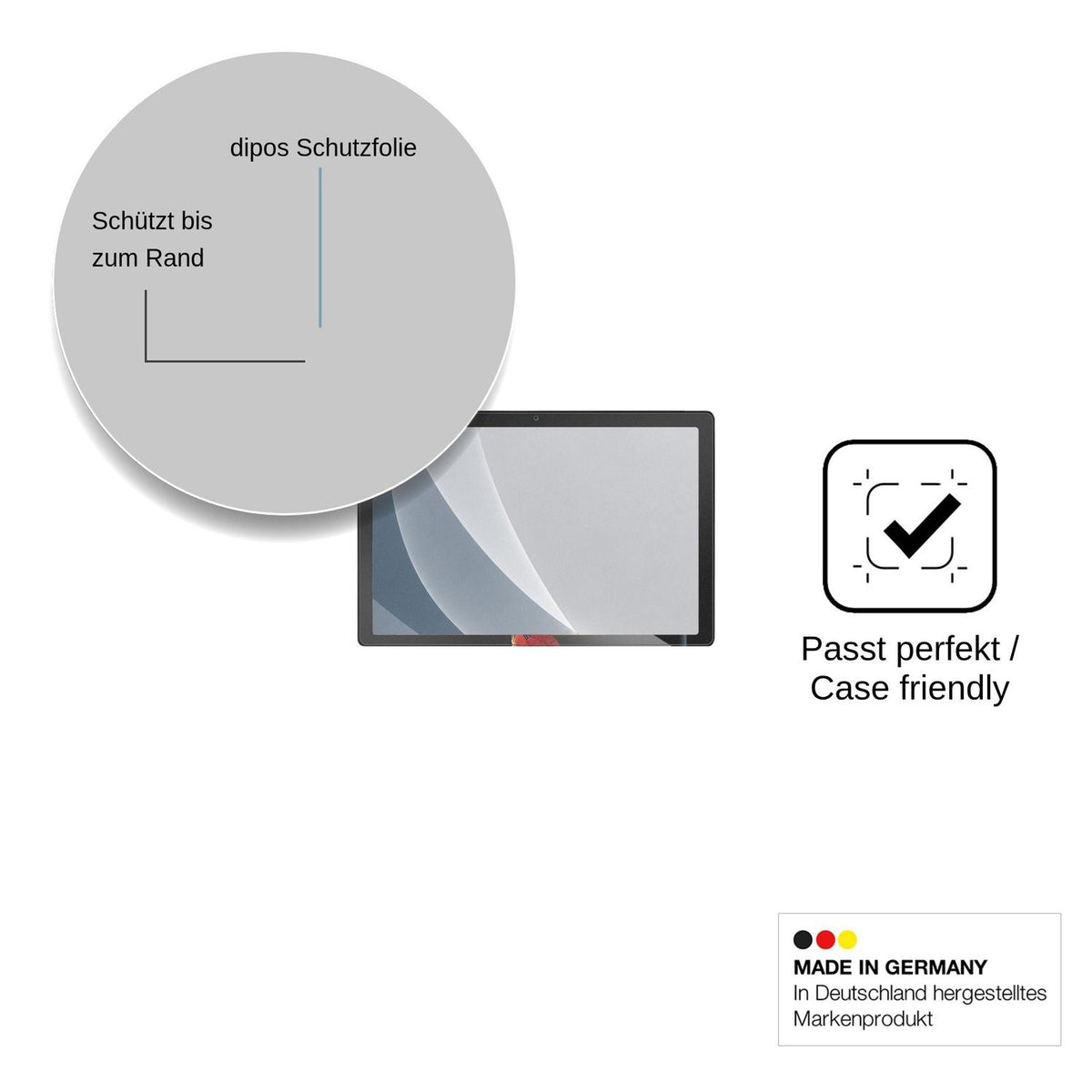 2x Screen Protector for Yicty Android 14 Tablet 10,1 Inch matte Flexible Glass 9H dipos