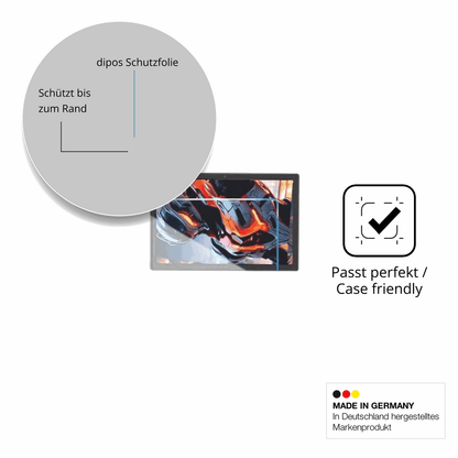 Schutzglasfolie mit optimaler Passform, zur Verwendung mit Hüllen geeignet