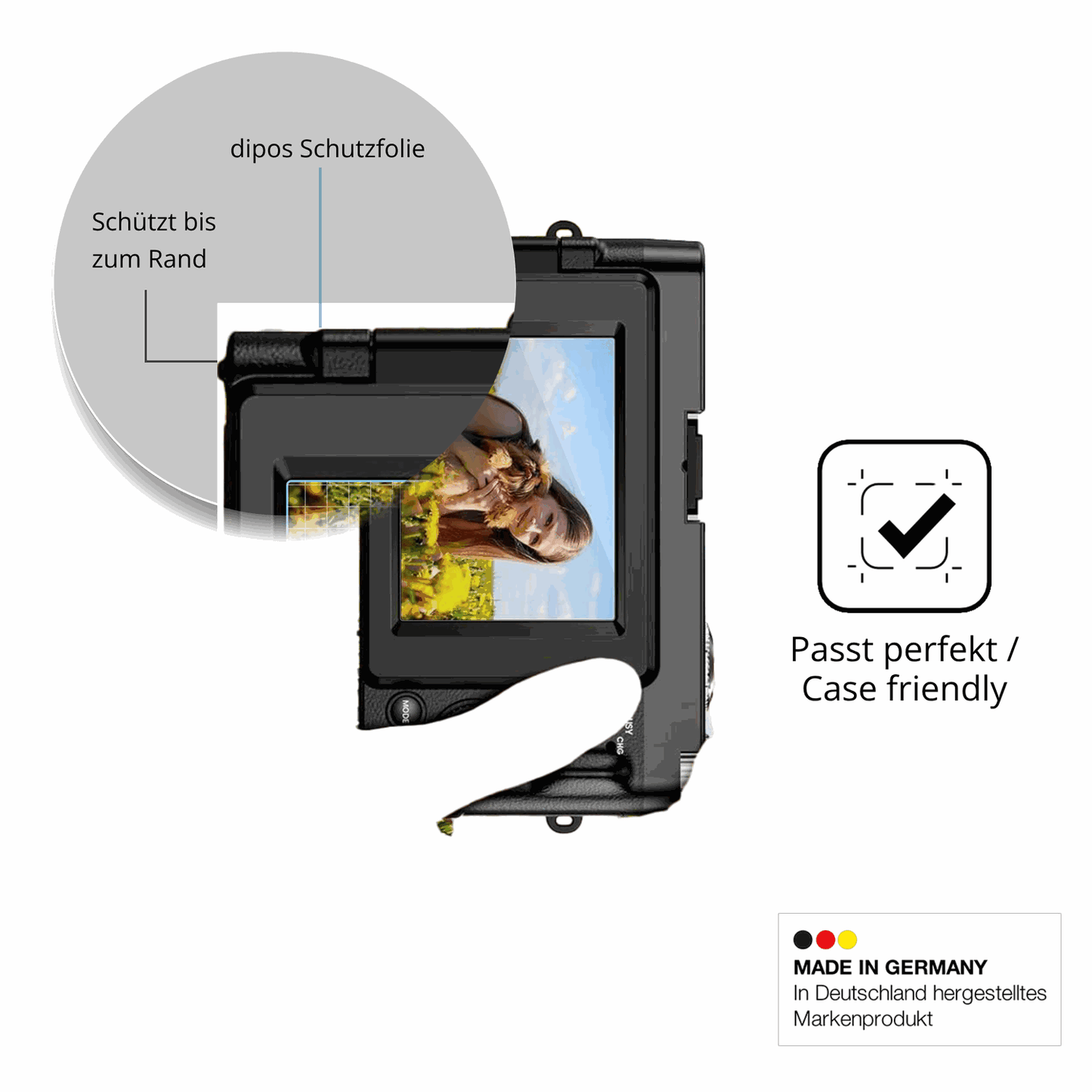 Besonders flexibler Displayschutz mit Anti-Shock-Schicht im Materialmix