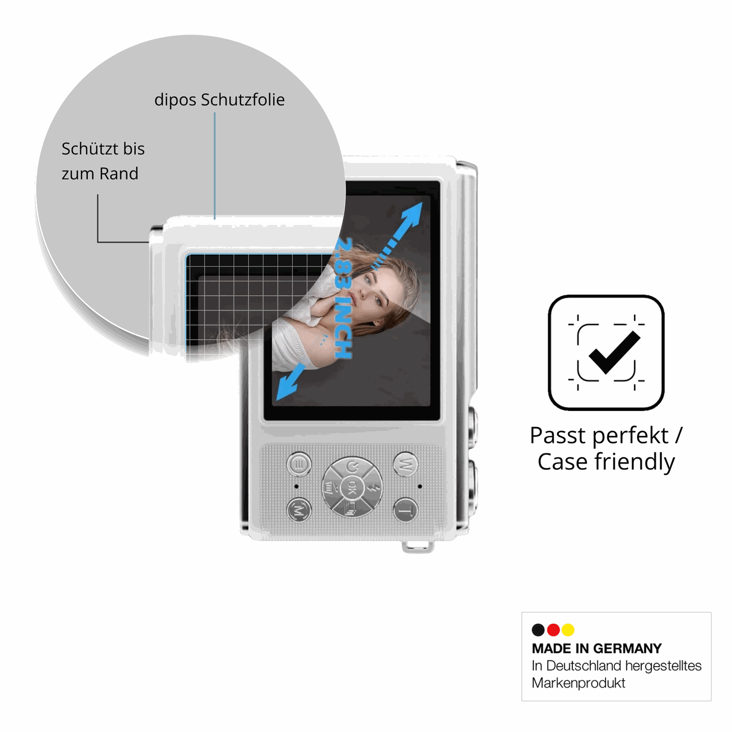 Besonders flexibler Displayschutz mit Anti-Shock-Schicht im Materialmix