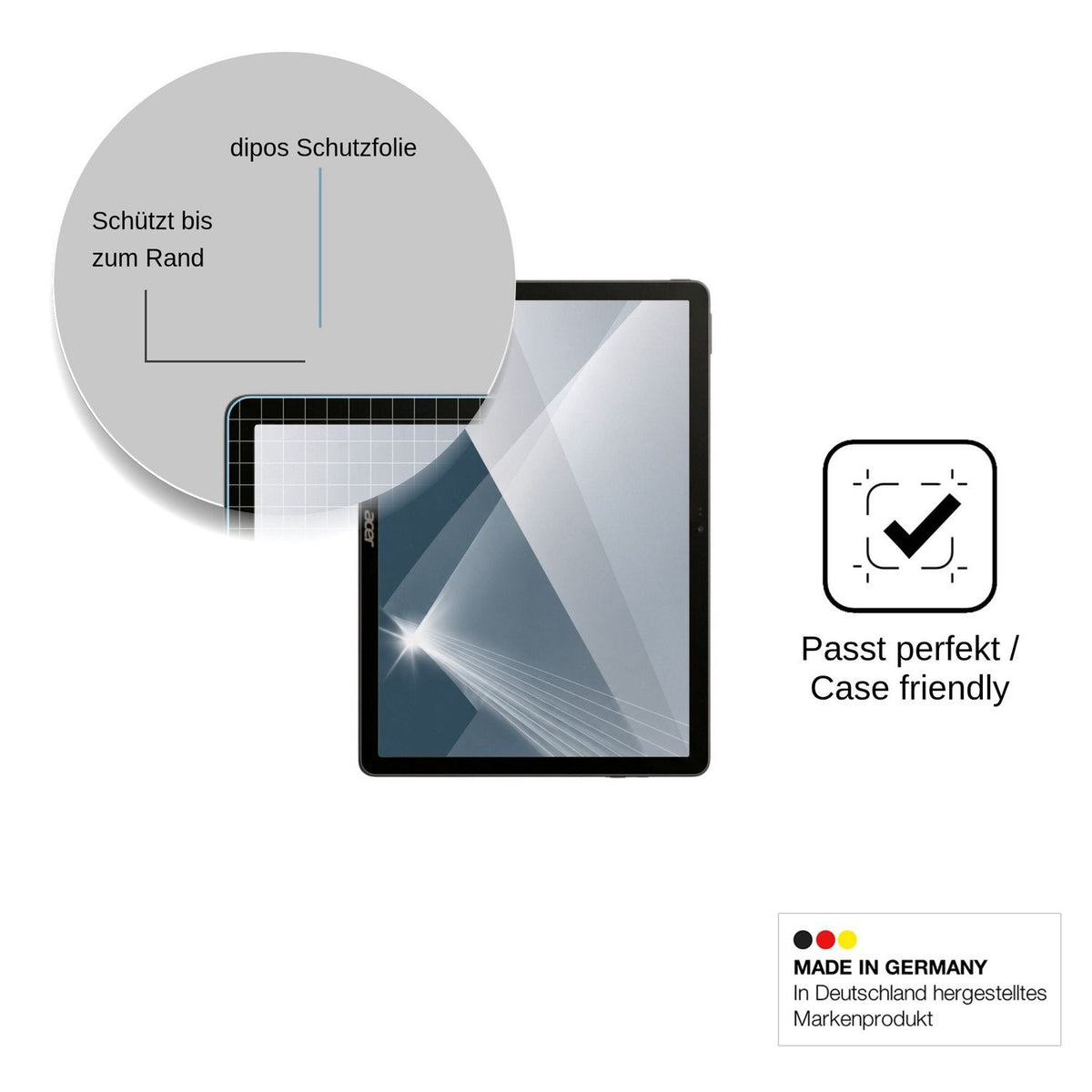 2x Screen Protector for Acer Iconia Tab 11 Flexible Glass 9H dipos