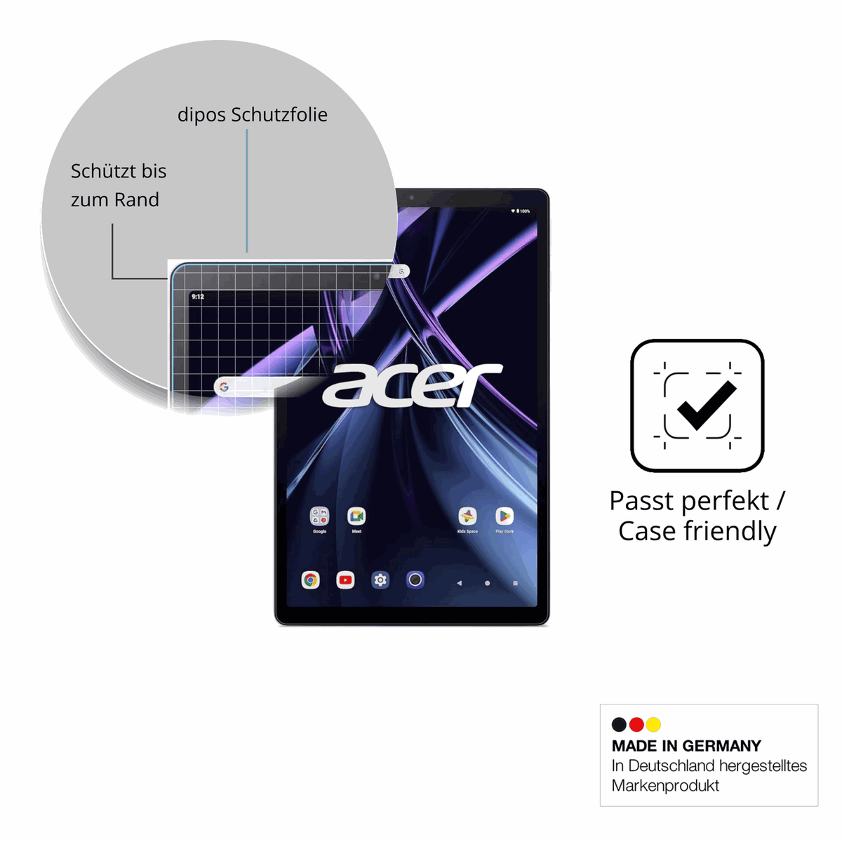 Besonders flexibler Displayschutz mit Anti-Shock-Schicht im Materialmix