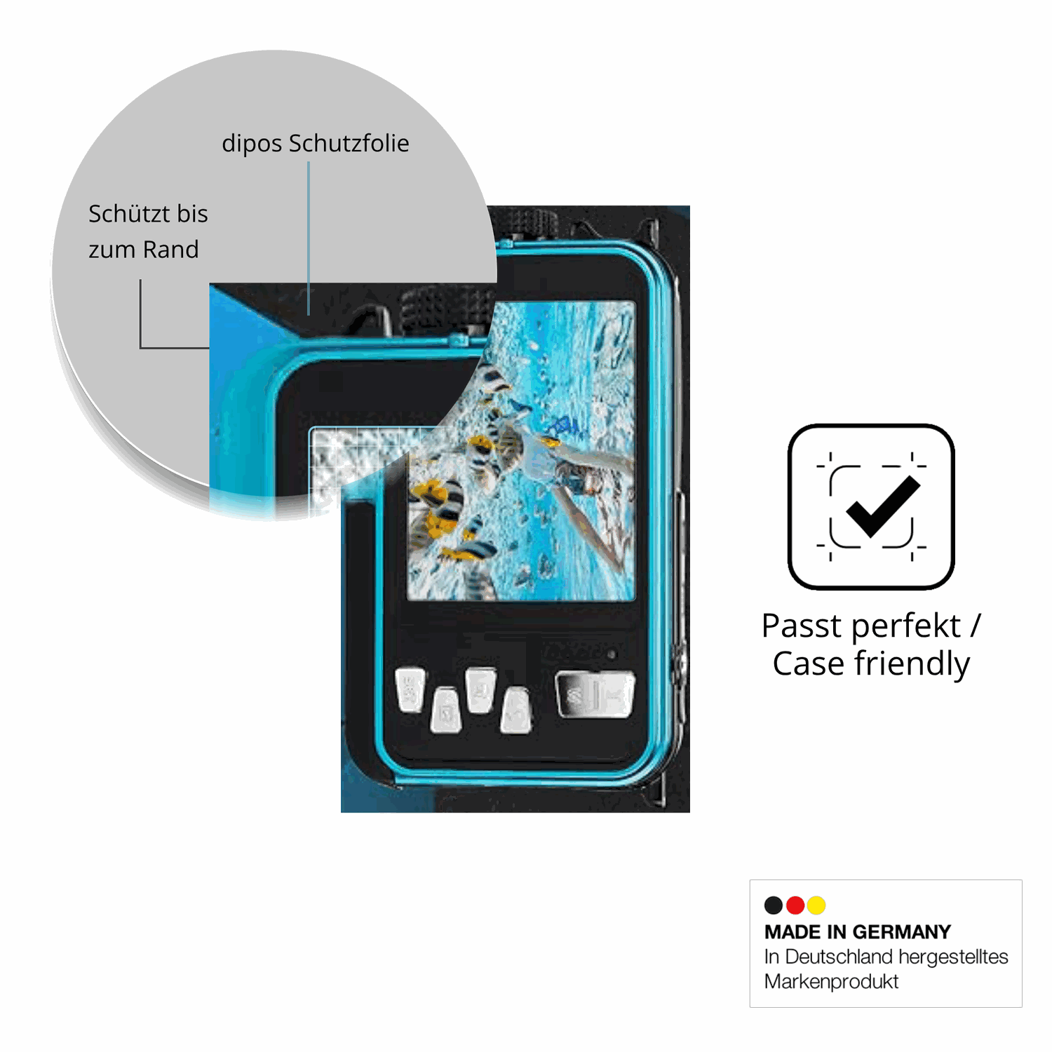 Besonders flexibler Displayschutz mit Anti-Shock-Schicht im Materialmix