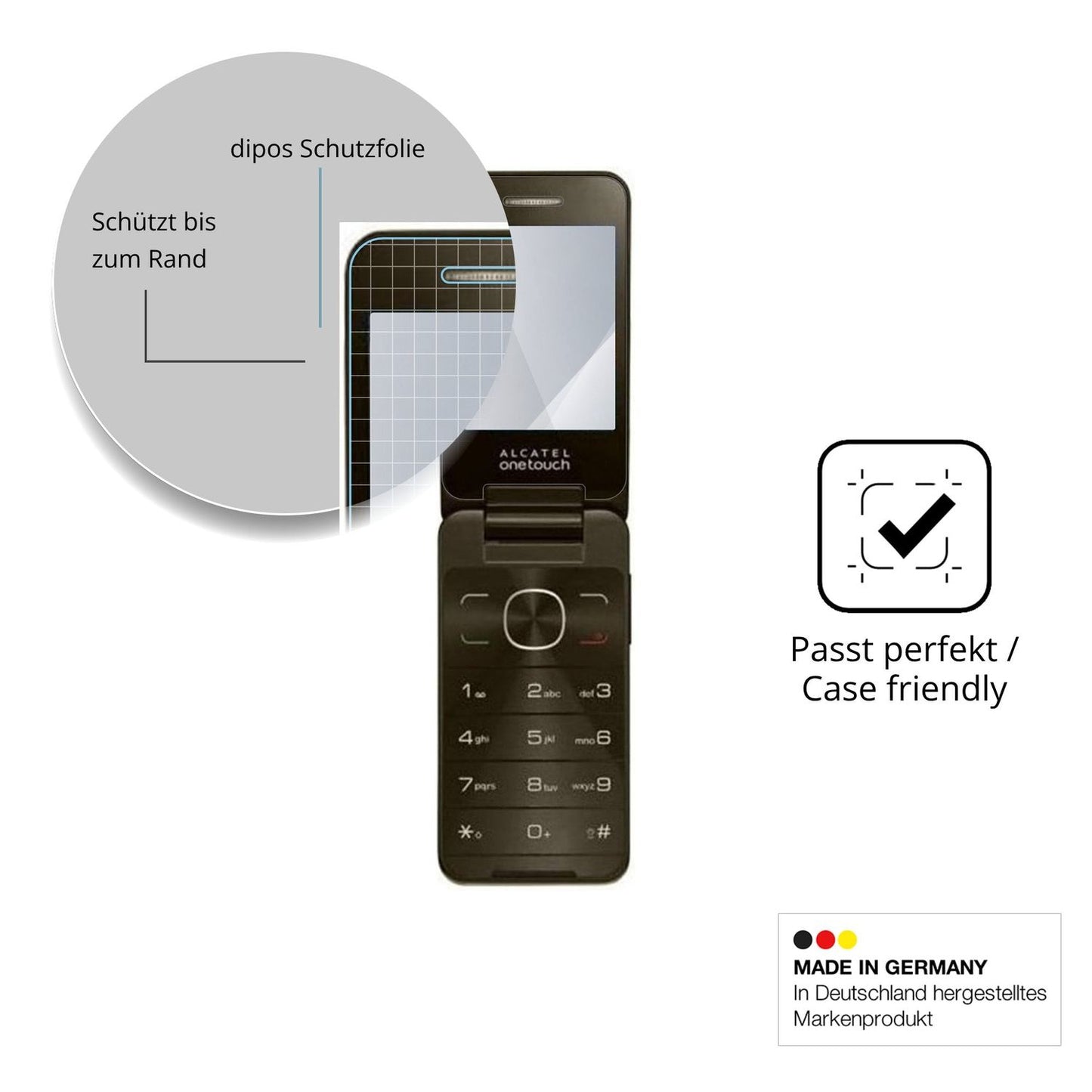 Besonders flexibler Displayschutz mit Anti-Shock-Schicht im Materialmix