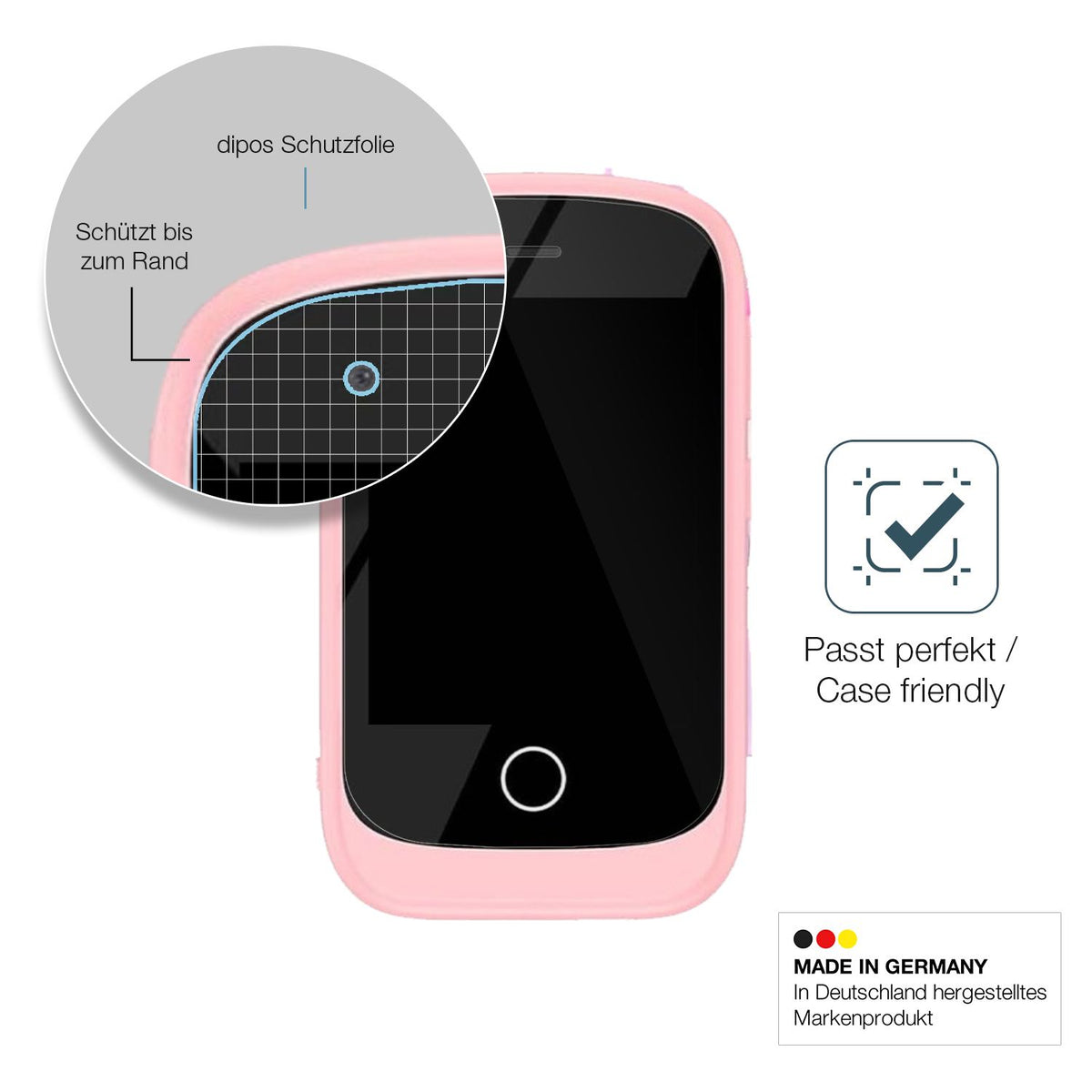 Besonders flexibler Displayschutz mit Anti-Shock-Schicht im Materialmix