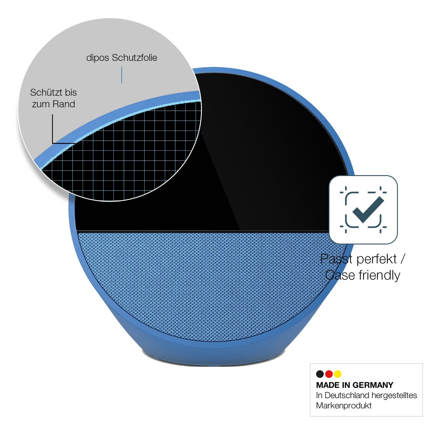 Besonders flexibler Displayschutz mit Anti-Shock-Schicht im Materialmix