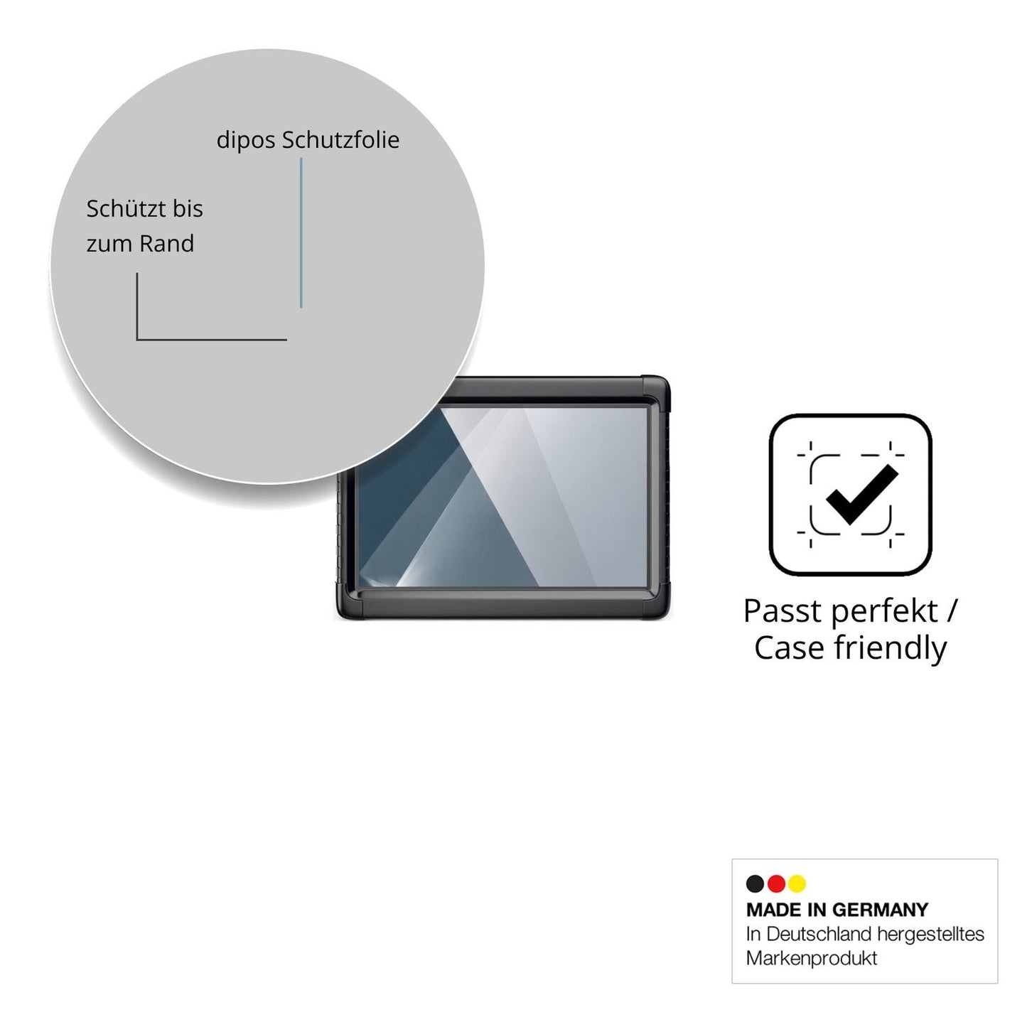 Besonders flexibler Displayschutz mit Anti-Shock-Schicht im Materialmix
