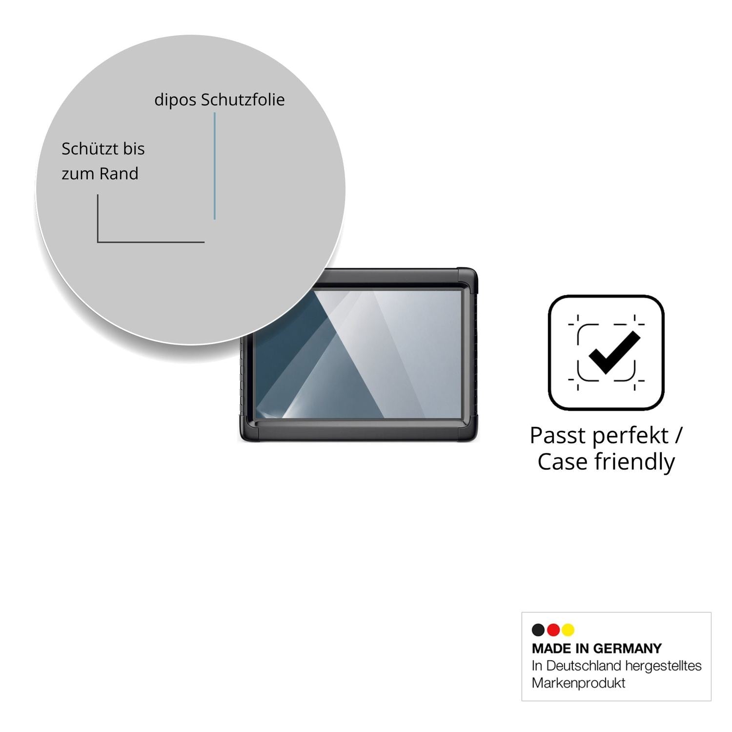 Besonders flexibler Displayschutz mit Anti-Shock-Schicht im Materialmix