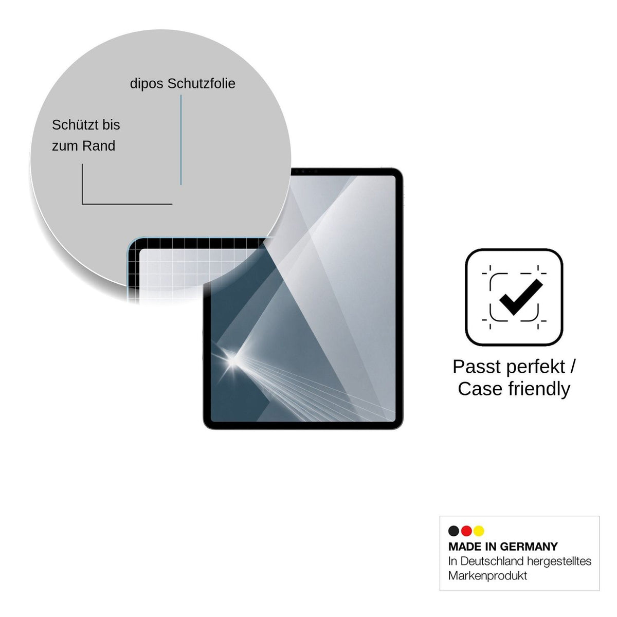 2x Screen Protector for Apple iPad Pro 12.9 Inch (2022) Flexible Glass 9H dipos