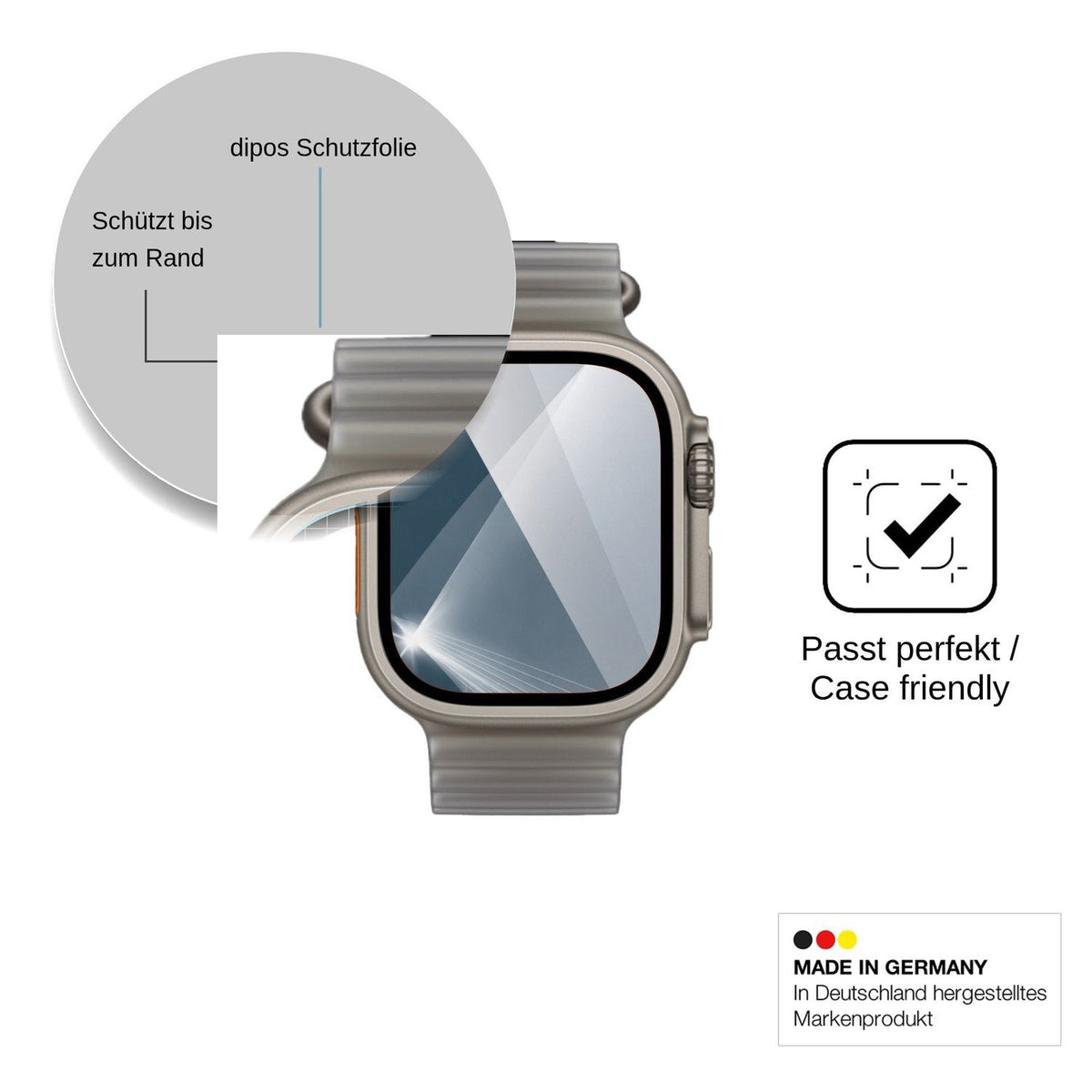 Besonders flexibler Displayschutz mit Anti-Shock-Schicht im Materialmix