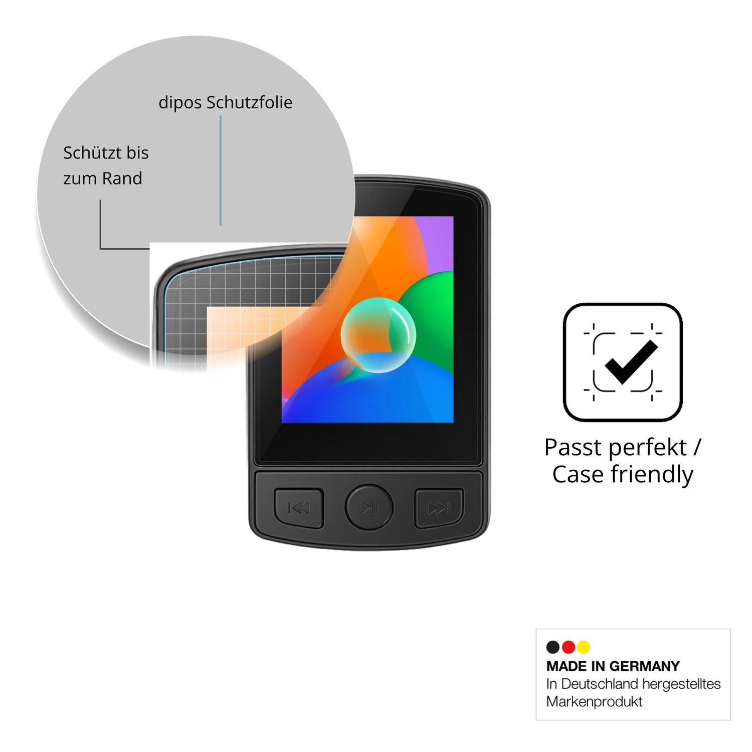 Besonders flexibler Displayschutz mit Anti-Shock-Schicht im Materialmix