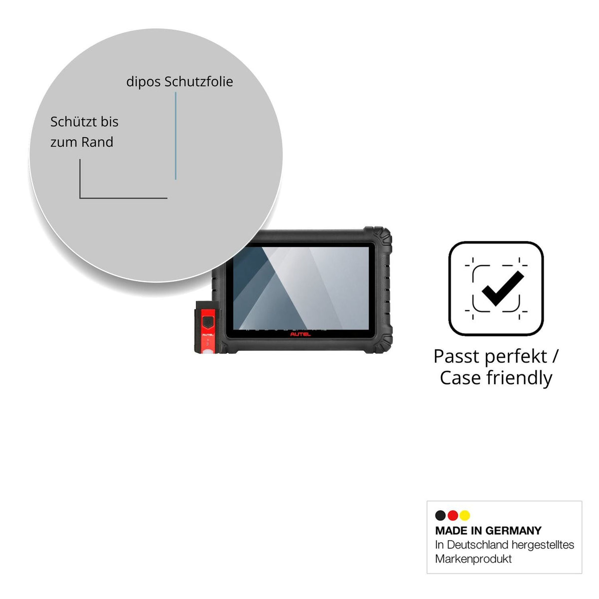 Besonders flexibler Displayschutz mit Anti-Shock-Schicht im Materialmix