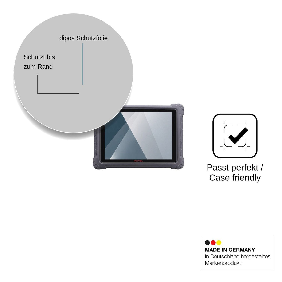 2x Screen Protector for Autel MaxiSys Ultra Flexible Glass 9H dipos