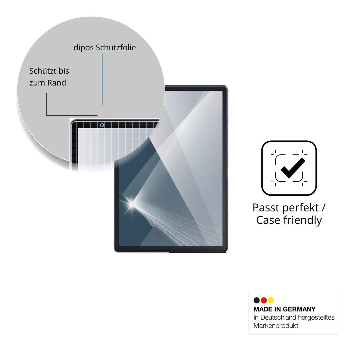 Besonders flexibler Displayschutz mit Anti-Shock-Schicht im Materialmix