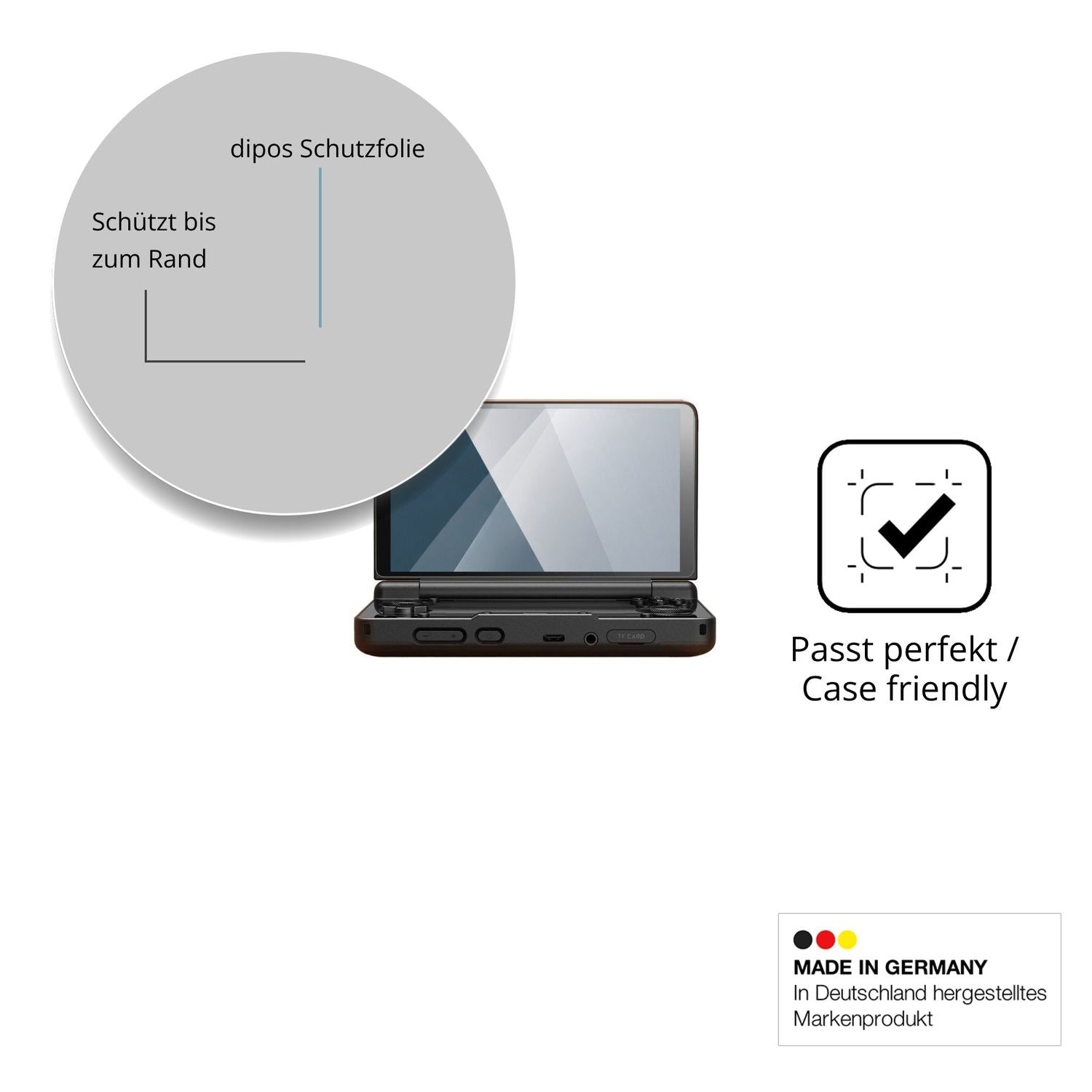 Besonders flexibler Displayschutz mit Anti-Shock-Schicht im Materialmix