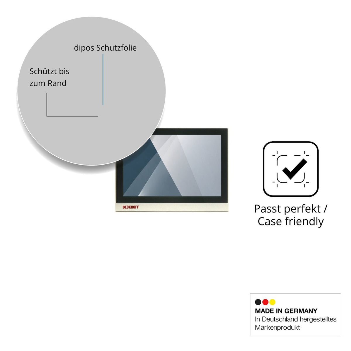 Besonders flexibler Displayschutz mit Anti-Shock-Schicht im Materialmix