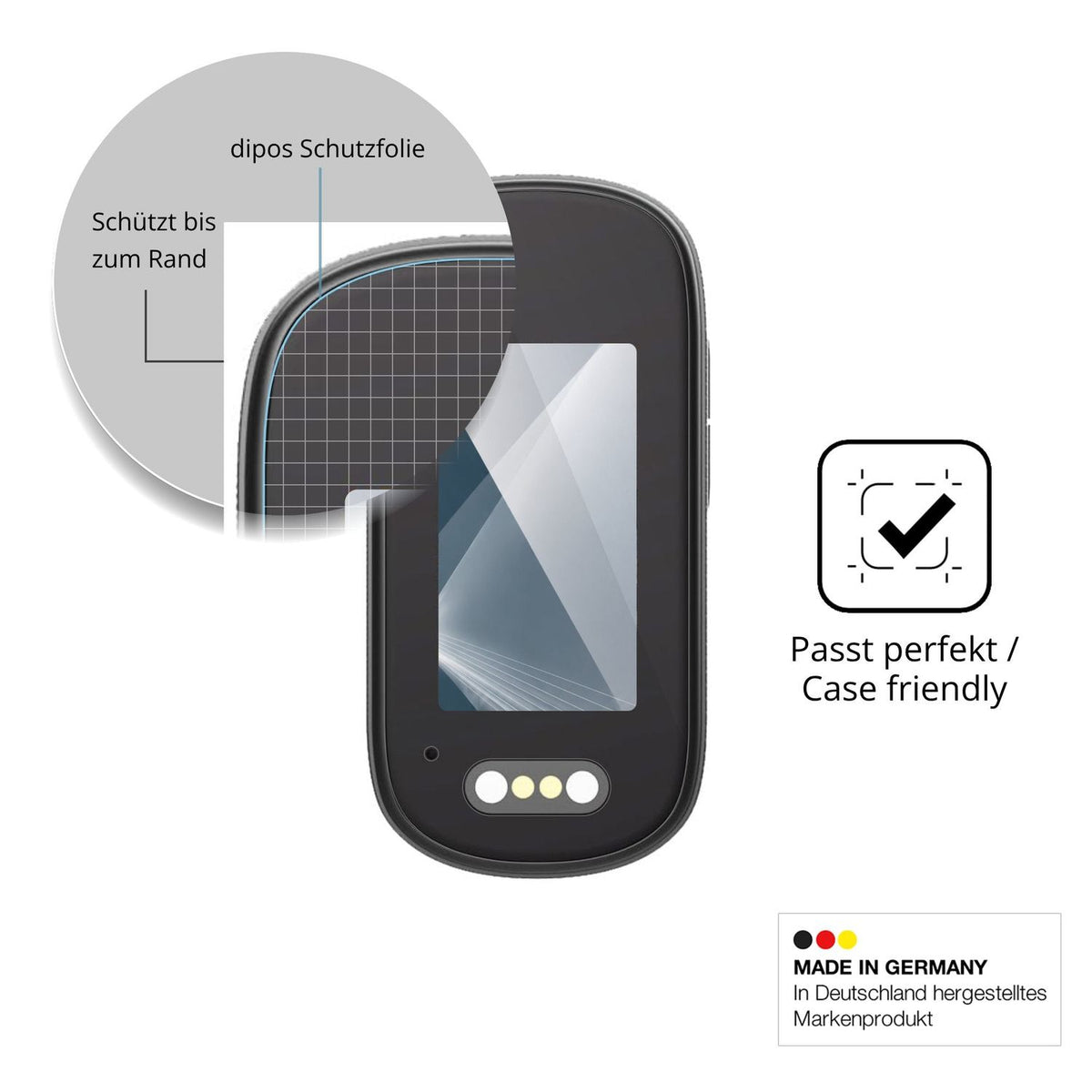 Besonders flexibler Displayschutz mit Anti-Shock-Schicht im Materialmix