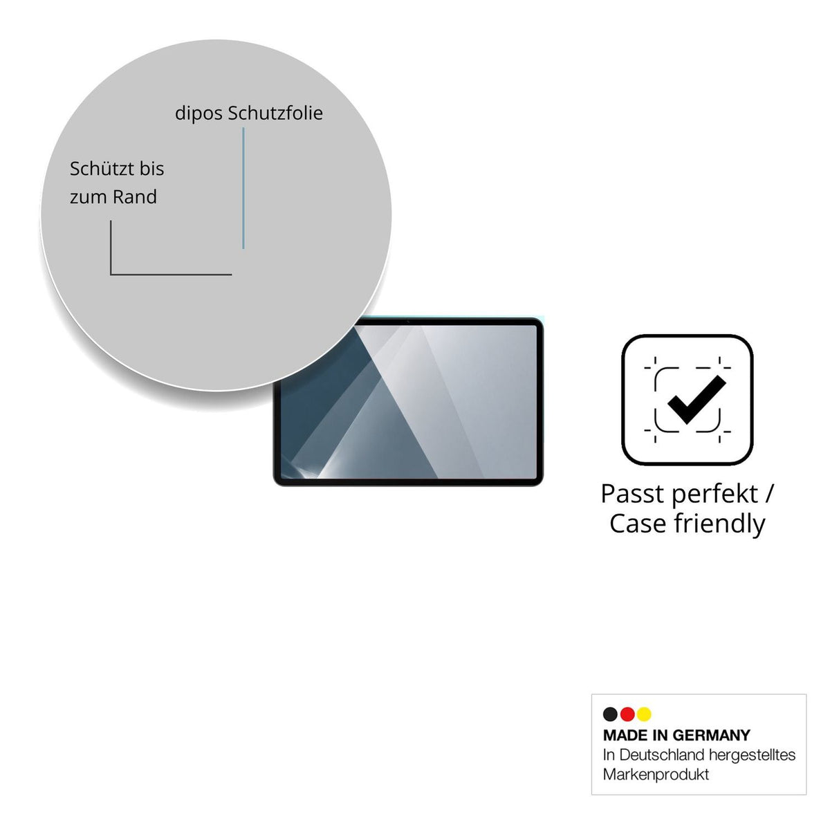 Besonders flexibler Displayschutz mit Anti-Shock-Schicht im Materialmix