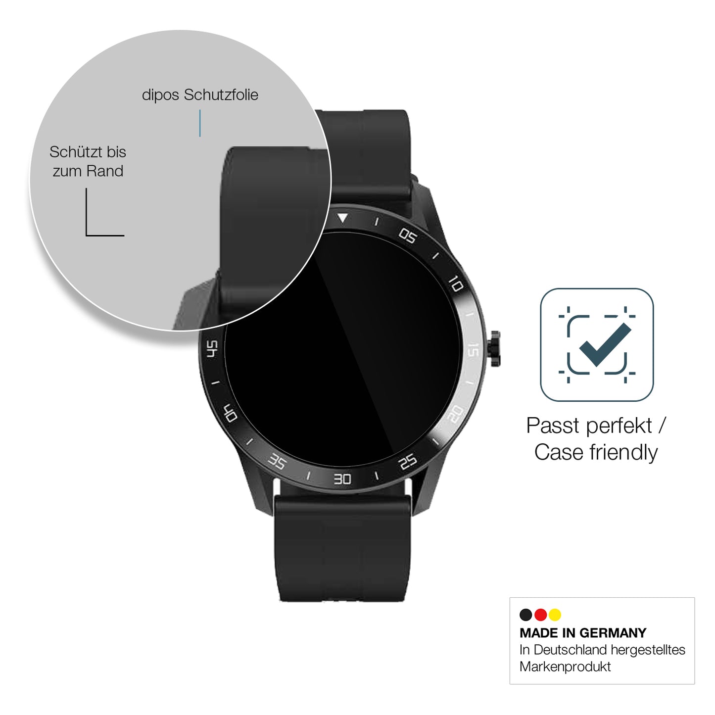 Besonders flexibler Displayschutz mit Anti-Shock-Schicht im Materialmix