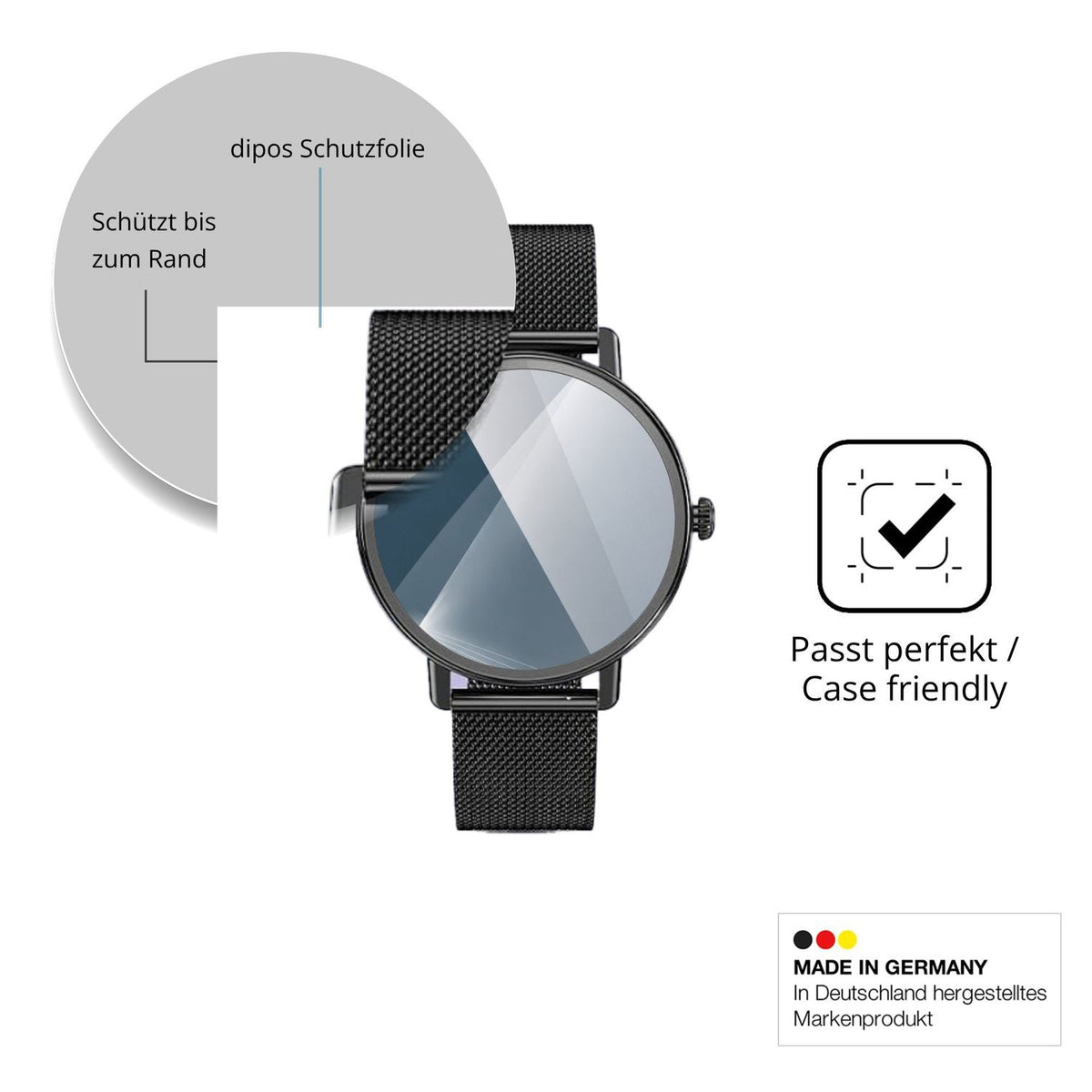 Besonders flexibler Displayschutz mit Anti-Shock-Schicht im Materialmix