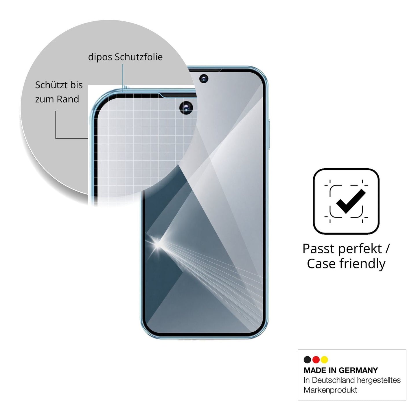 Besonders flexibler Displayschutz mit Anti-Shock-Schicht im Materialmix